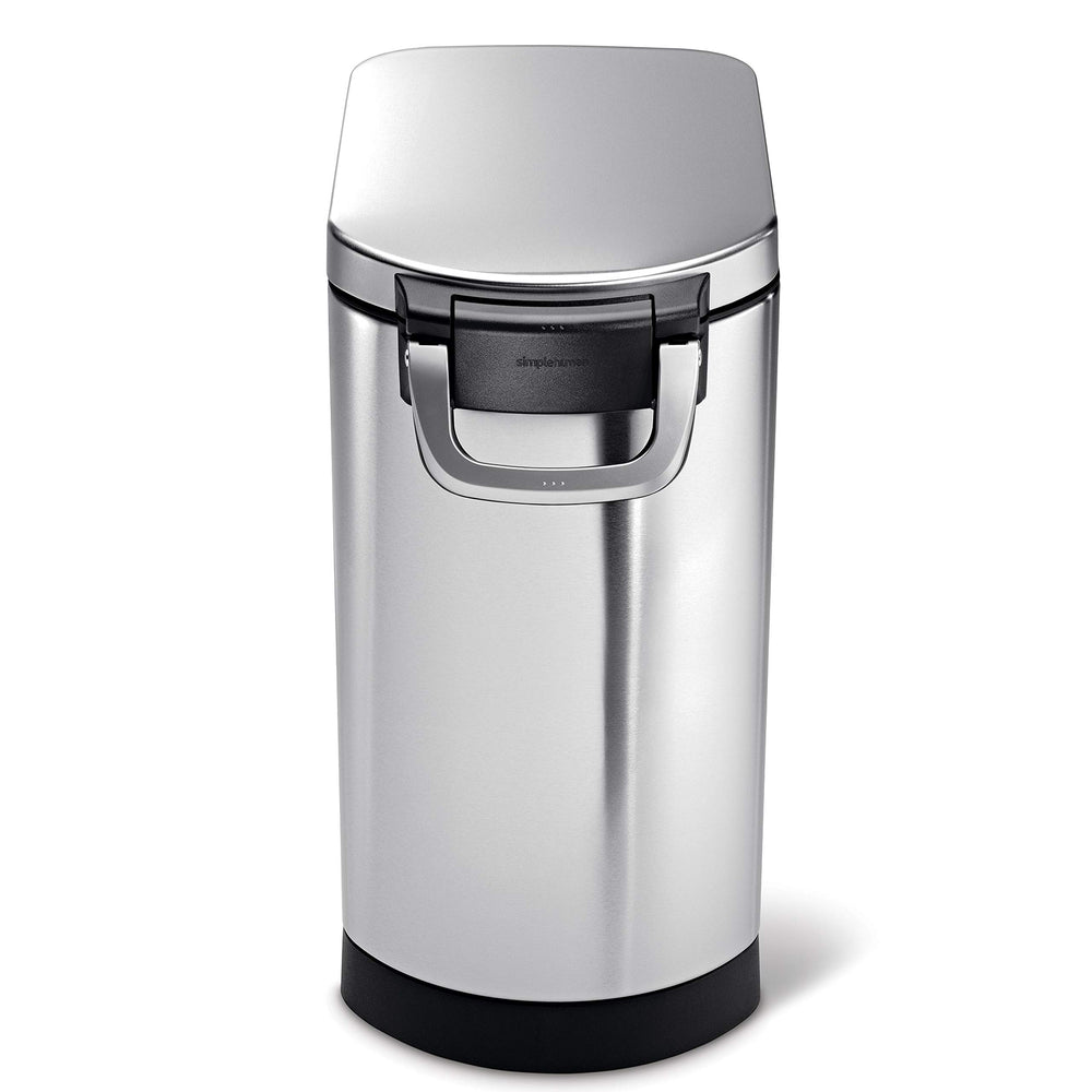 simplehuman cuchara medidora imantada bajo la tapa para alimentar sin desorden