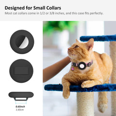 SimpleThings carcasa impermeable para localizador Apple en collar de gato.