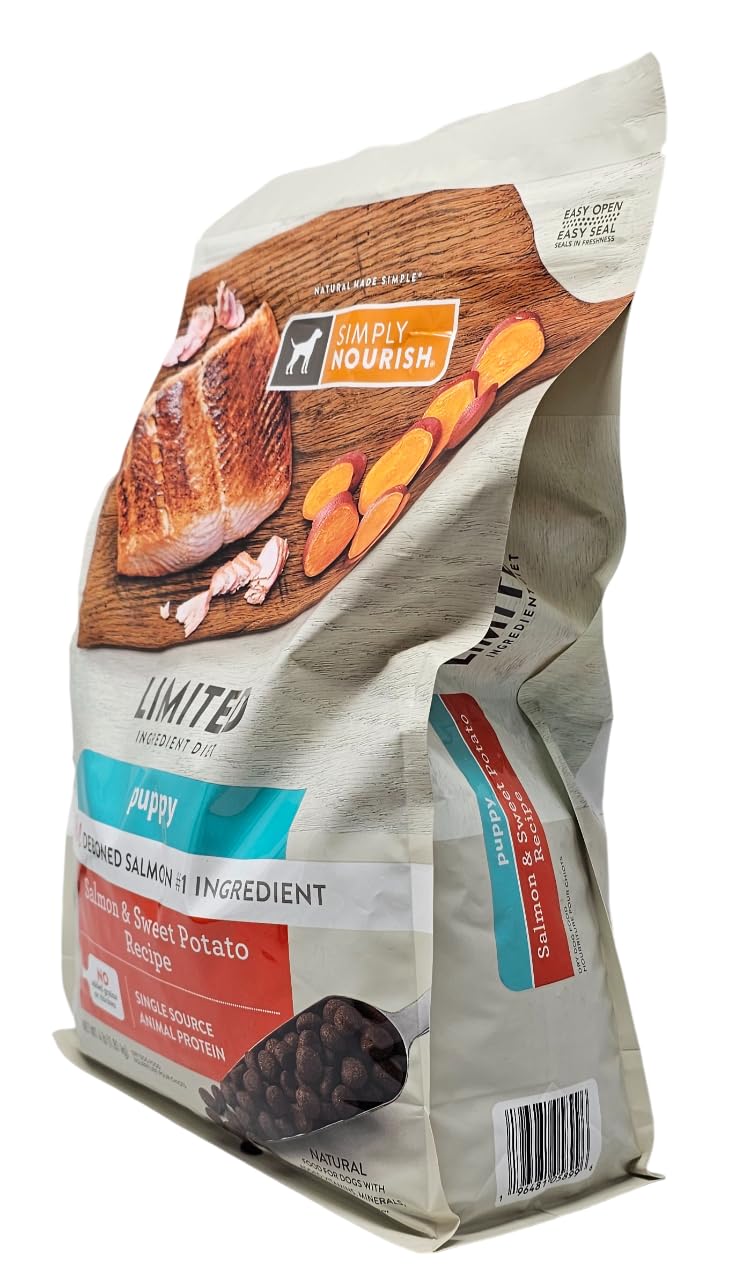 SIMPLY NOURISH croquetas secas para cachorros con salmón y patata dulce