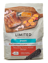 SIMPLY NOURISH bolsa frontal para cachorros con salmón y patata dulce