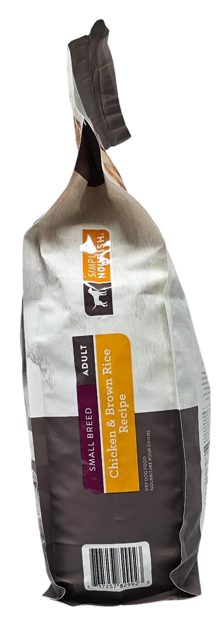 SIMPLY NOURISH croquetas para perro pequeño, sabor a pollo y arroz para una dieta balanceada.