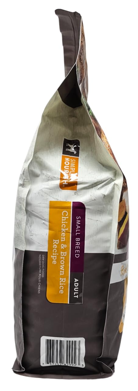 SIMPLY NOURISH tazón con croquetas para dieta específica de perros pequeños.