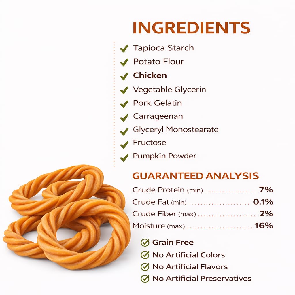No Rawhide: tamaño ideal para cachorros pequeños y medianos.