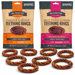 No Rawhide: anillo de dentición para cachorros con textura rugosa que masajea encías.