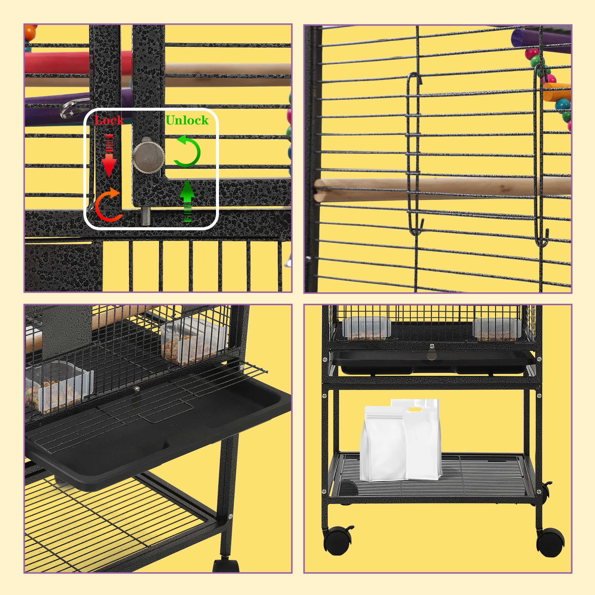 Accesorios completos Sinopet incluidos para aves pequeñas.