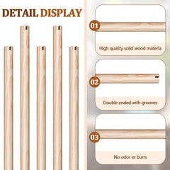 Percha Sintuff de madera natural para aves, tacto suave.