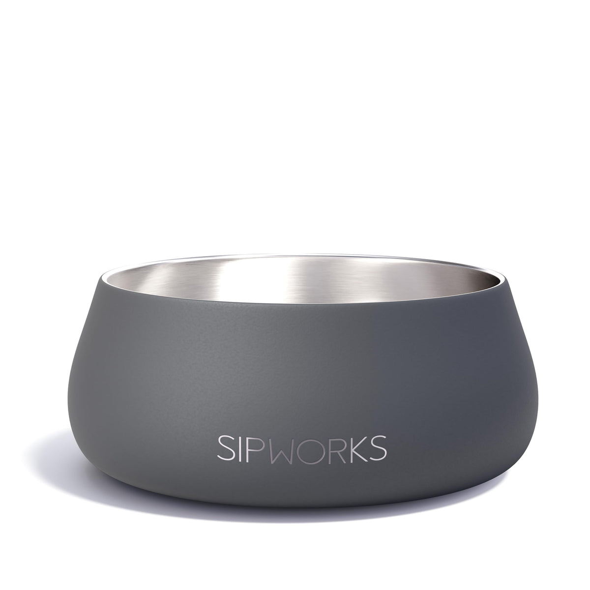 Sipworks tazón acero inoxidable para perro con base antideslizante evita derrames.