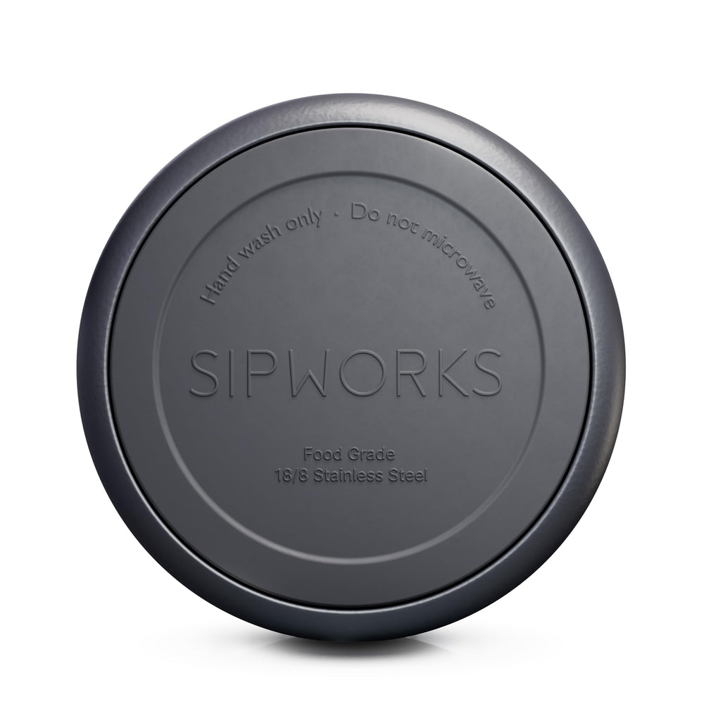 Sipworks tazón acero inoxidable, interior liso para limpieza rápida tras cada comida.