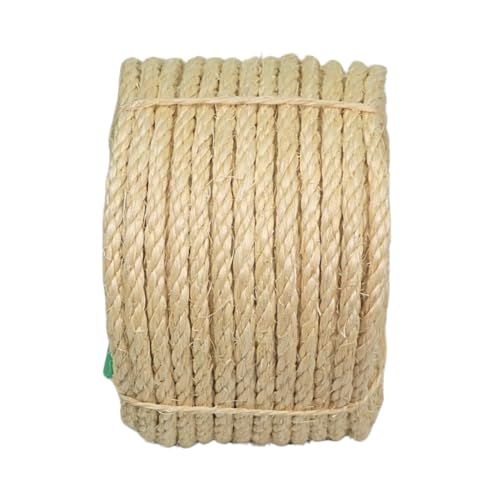 Cuerda de sisal brasileño de 50ft, ideal para proyectos pequeños y reparaciones domésticas.