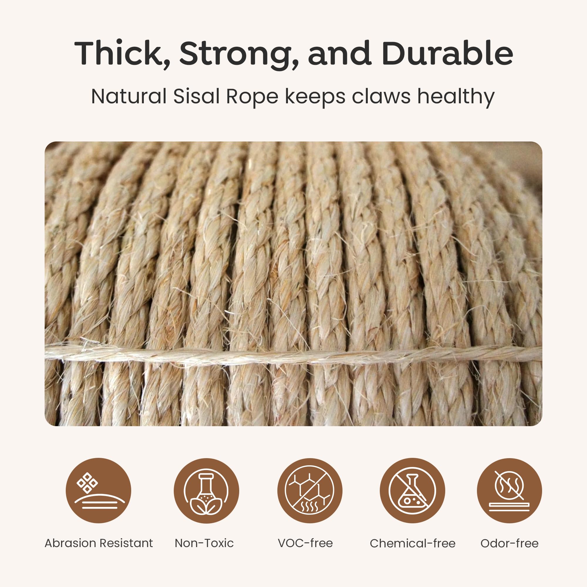 Cuerda de sisal para muebles de gato, reparación suave y segura.