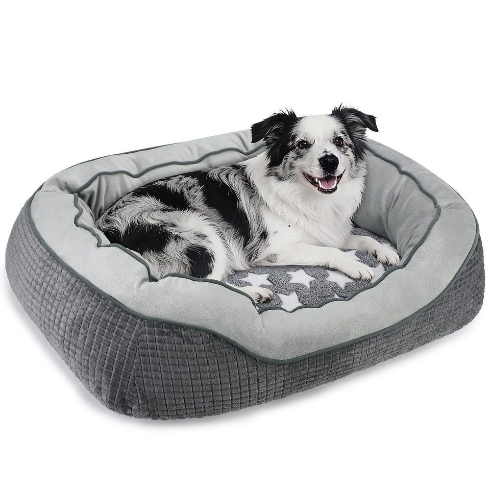 Cama SIWA MARY exterior flannel gris para confort diario.