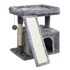 SIYIPURR arbol-gatos-interior-rascado: poste rascador perfecto para trepar y afilar uñas.