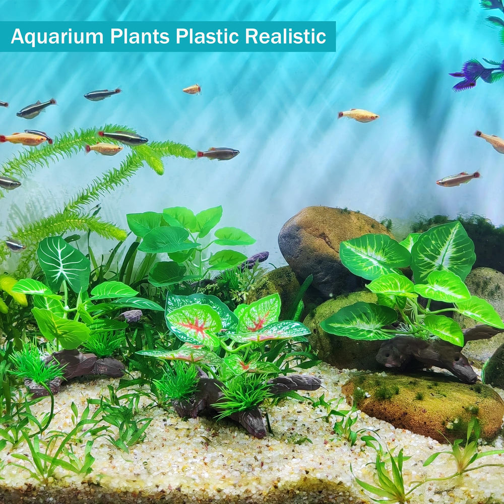 SIYIPURR planta de acuario con base pesada: estabilidad ante corrientes.