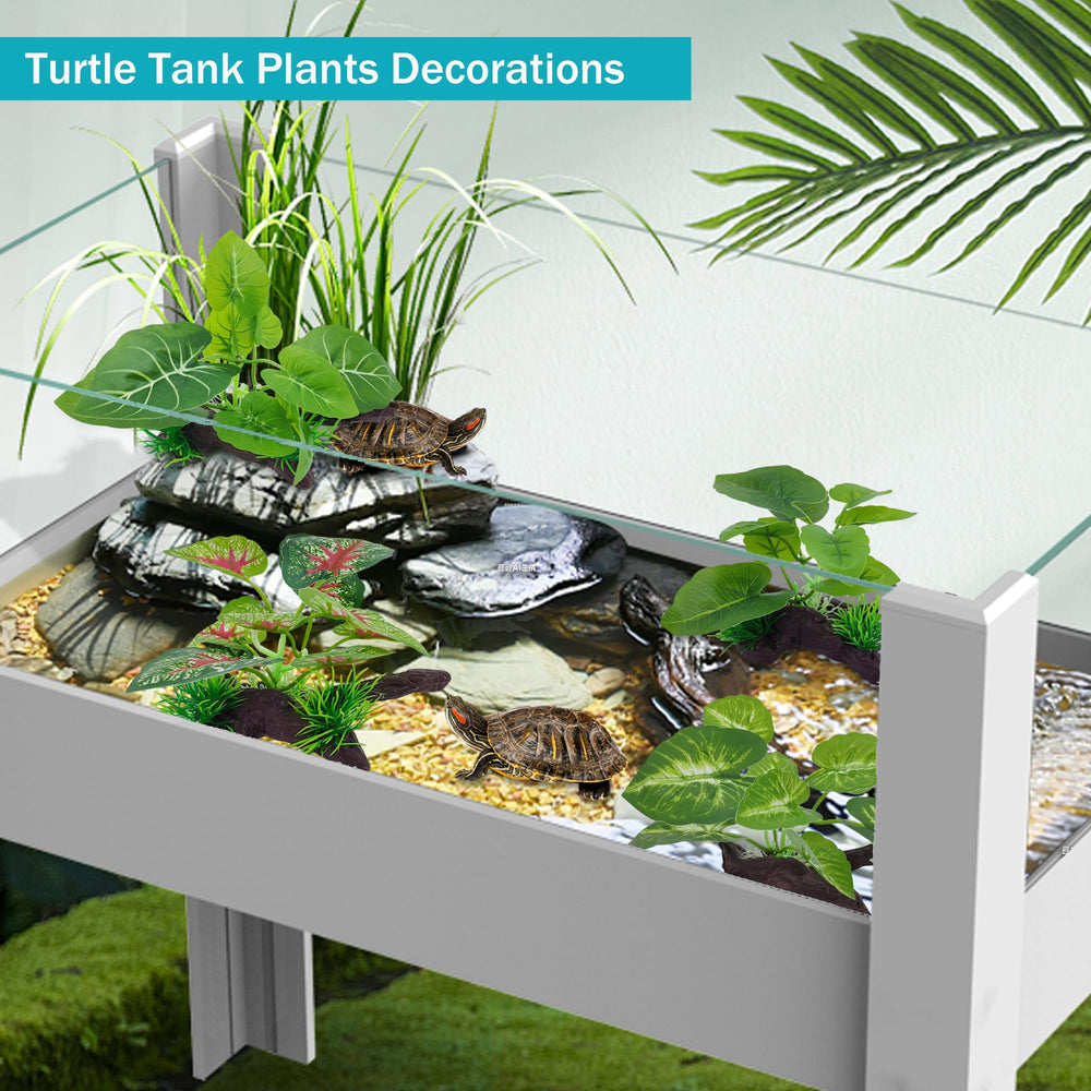 SIYIPURR decoración para terrario: plantas de seda que embellecen hábitats de reptiles.