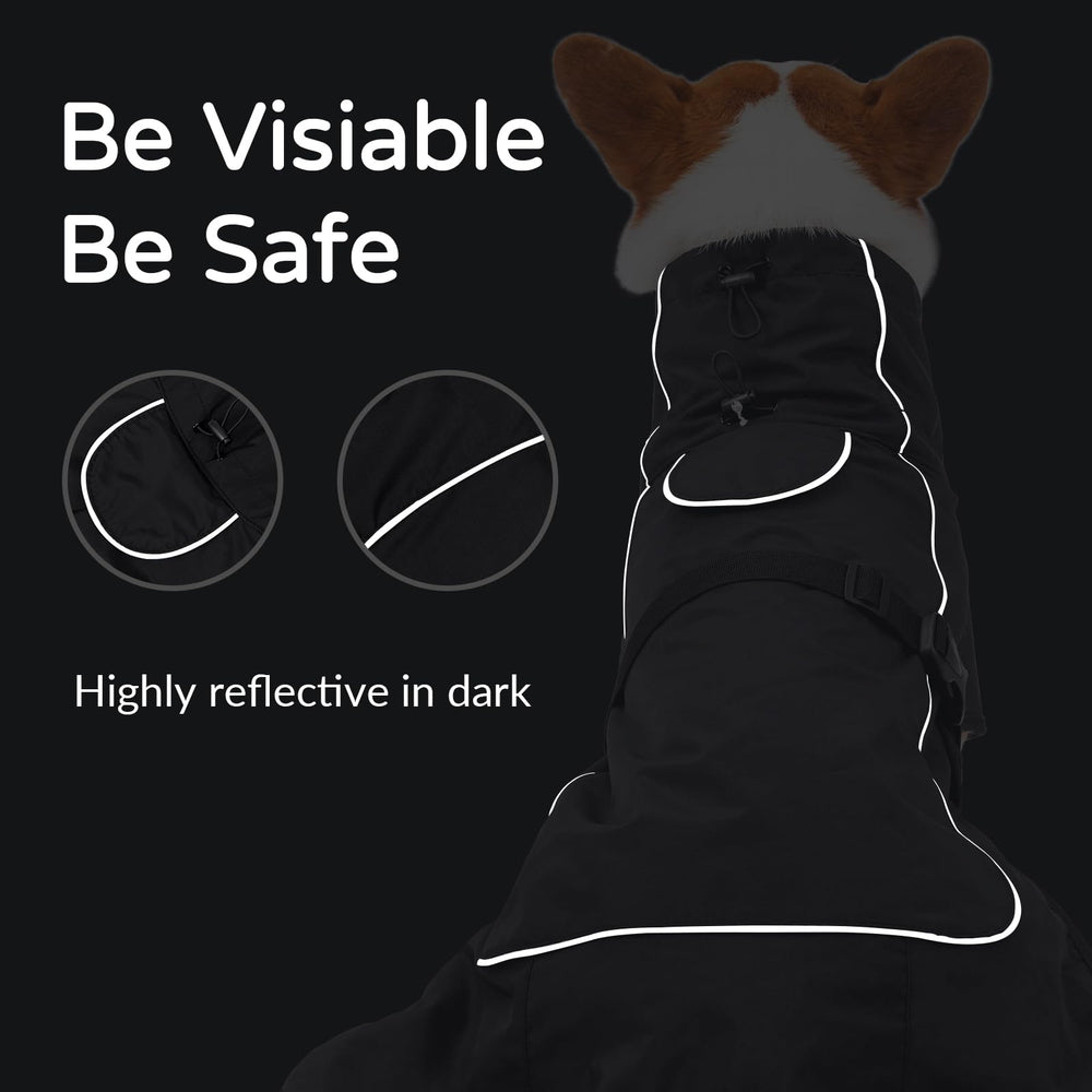 skmeditec impermeable para perros, tiras reflectantes, mejor visibilidad nocturna