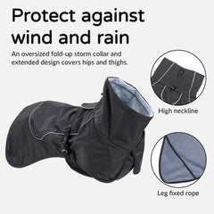 skmeditec impermeable para perros, acceso para la correa sin quitar la chaqueta