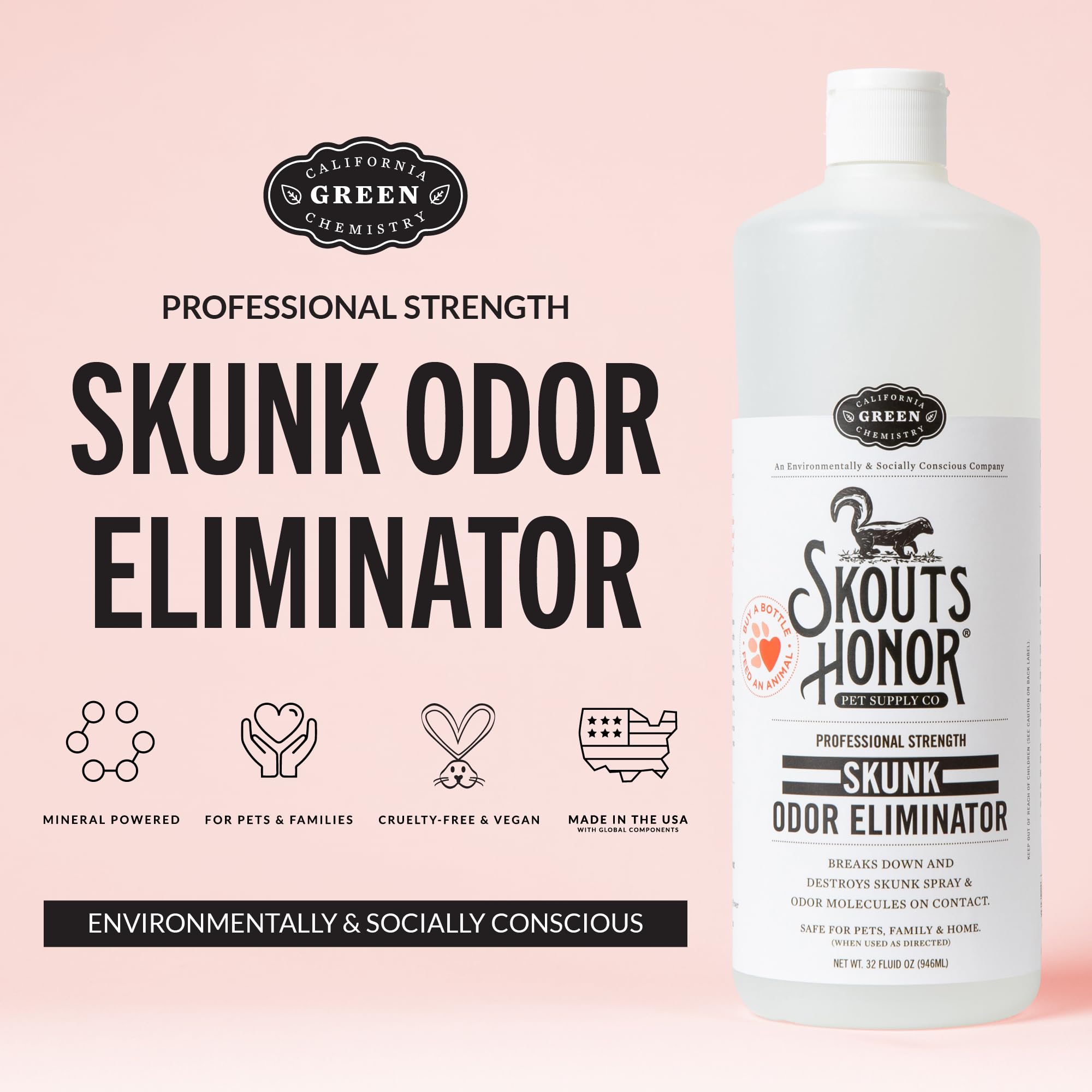 Aplicación del eliminador Skunk para neutralizar olores en superficies.