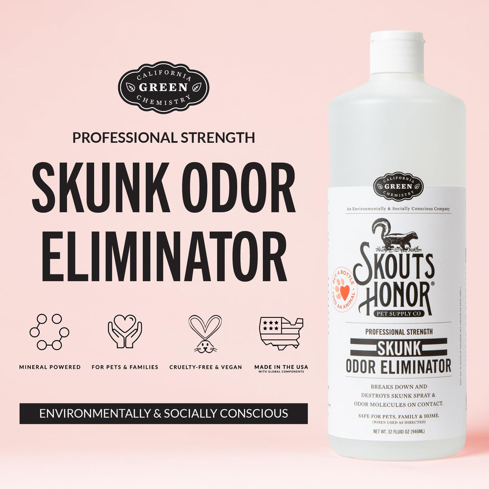Aplicación del eliminador Skunk para neutralizar olores en superficies.