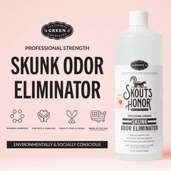 Aplicación del eliminador Skunk para neutralizar olores en superficies.
