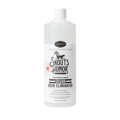 Skout's Honor eliminador de olor Skunk en botella, uso doméstico seguro y efectivo.