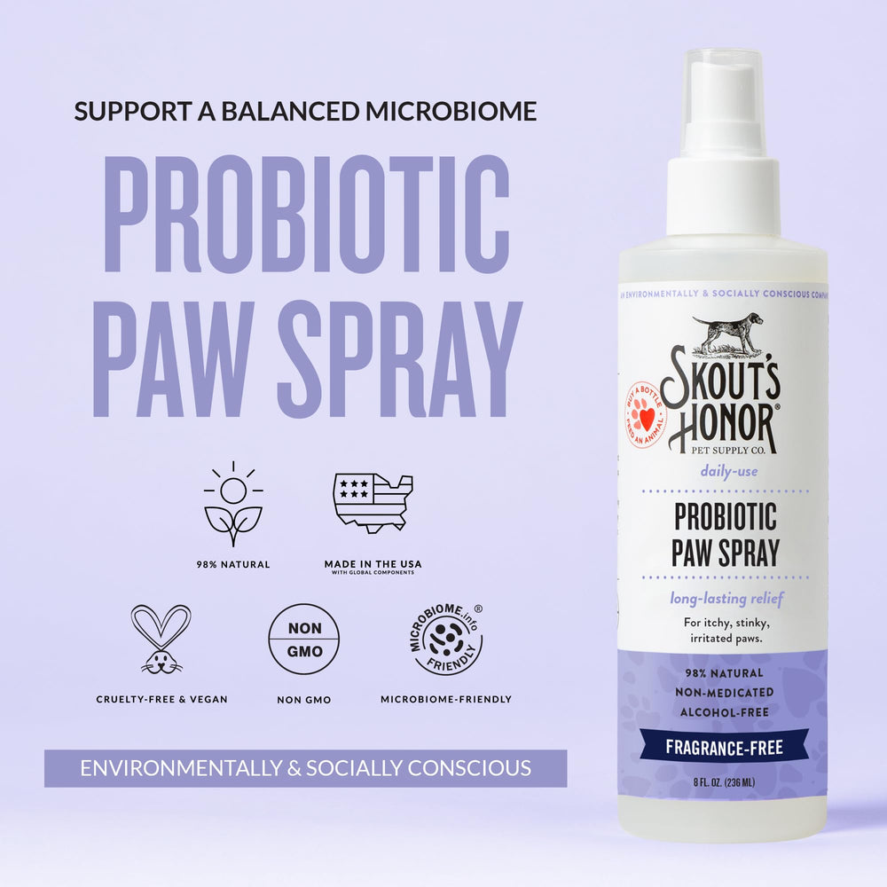 Aplicación en patas del perro para aliviar irritaciones y olores con fórmula segura