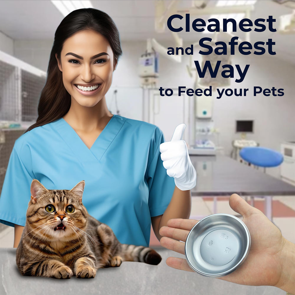 Skywin tazón desechable para gatos y mascotas pequeñas, cómodo de usar.
