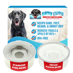 Slopper Stopper tazón 1gal: gran capacidad para perros grandes y menos derrames