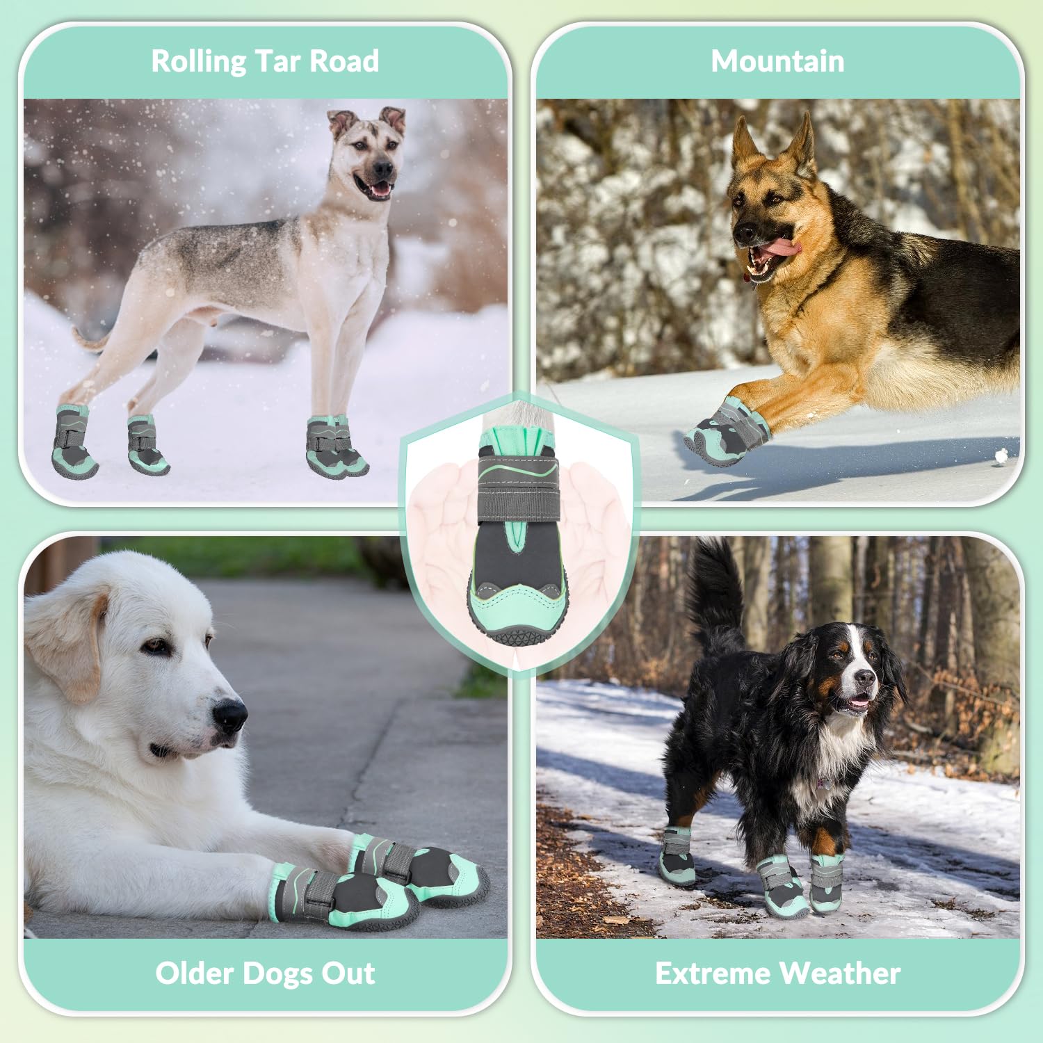 SlowTon botas perros, material duradero que mantiene las patas cálidas