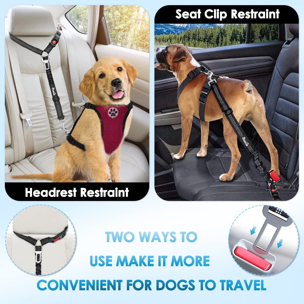 SlowTon ceinture chien auto amortisseur elastique pour diminuer les secousses.