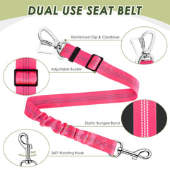 SlowTon ceinture-chien-auto, boucle métallique robuste pour fixation fiable.