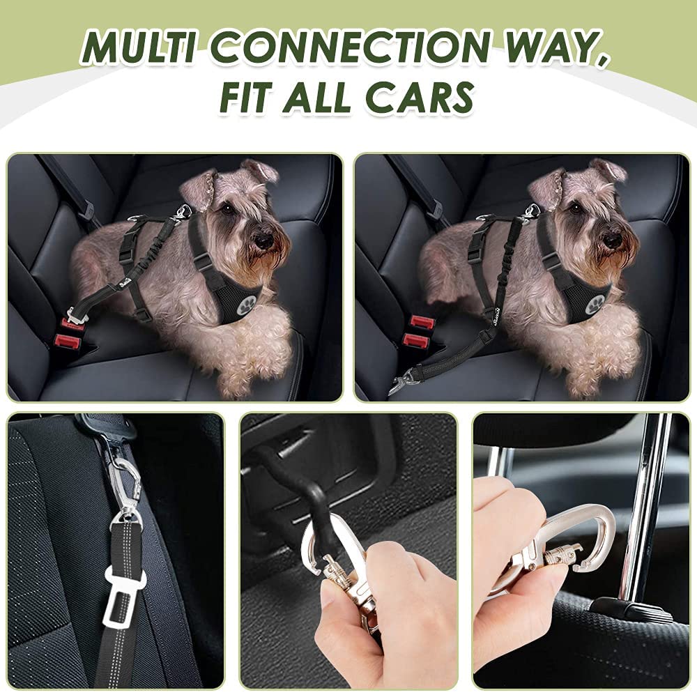 SlowTon ceinture chien elastique amortissant, absorbant les chocs pour plus de confort.