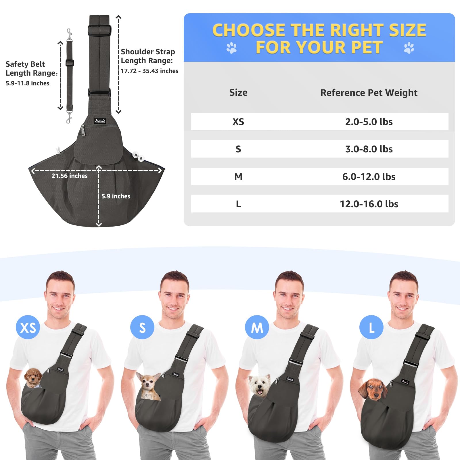 SlowTon portador ajustable para diferentes estaturas y alturas.