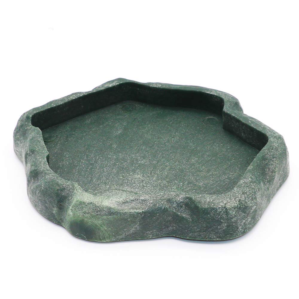 SLSON bol alimentacion reptil en plastico verde para comida y agua