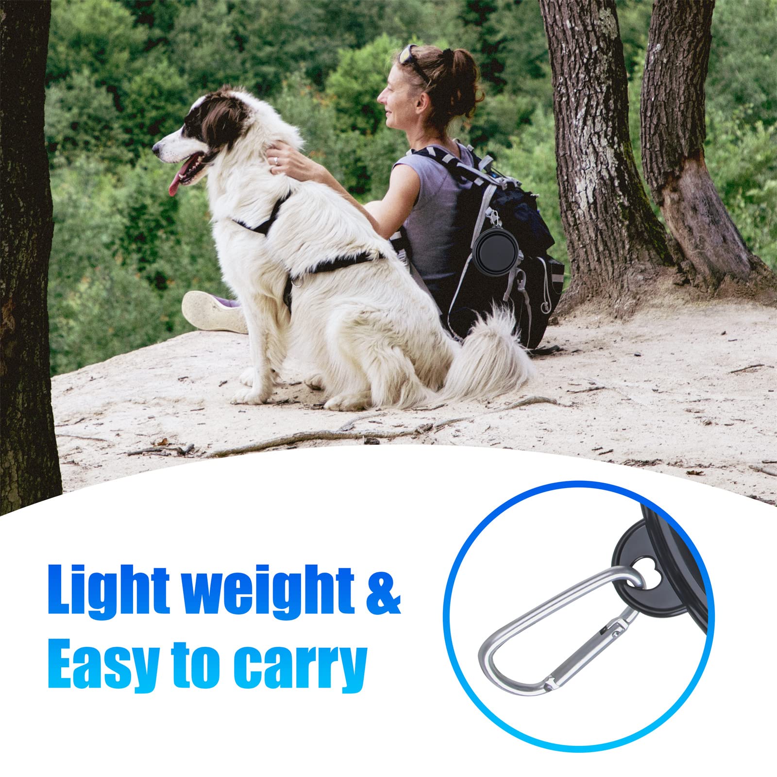 SLSON bol pliable avec mousquetons – pratique lors des balades et camping.