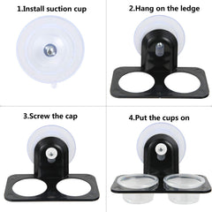 SLSON Gecko Feeder Ledge incluye 20 tazas de 1 onza para porciones.