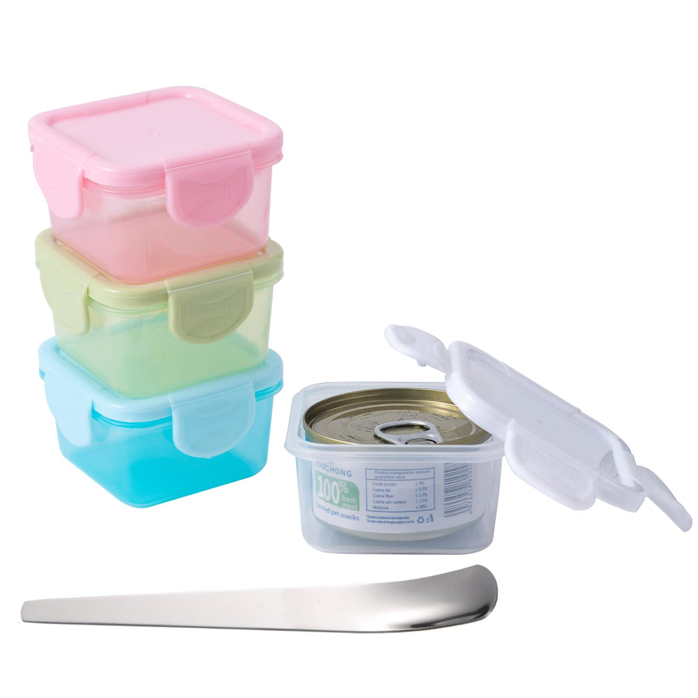 SLSON contenedor para latas de 3 onzas mantiene la comida fresca.