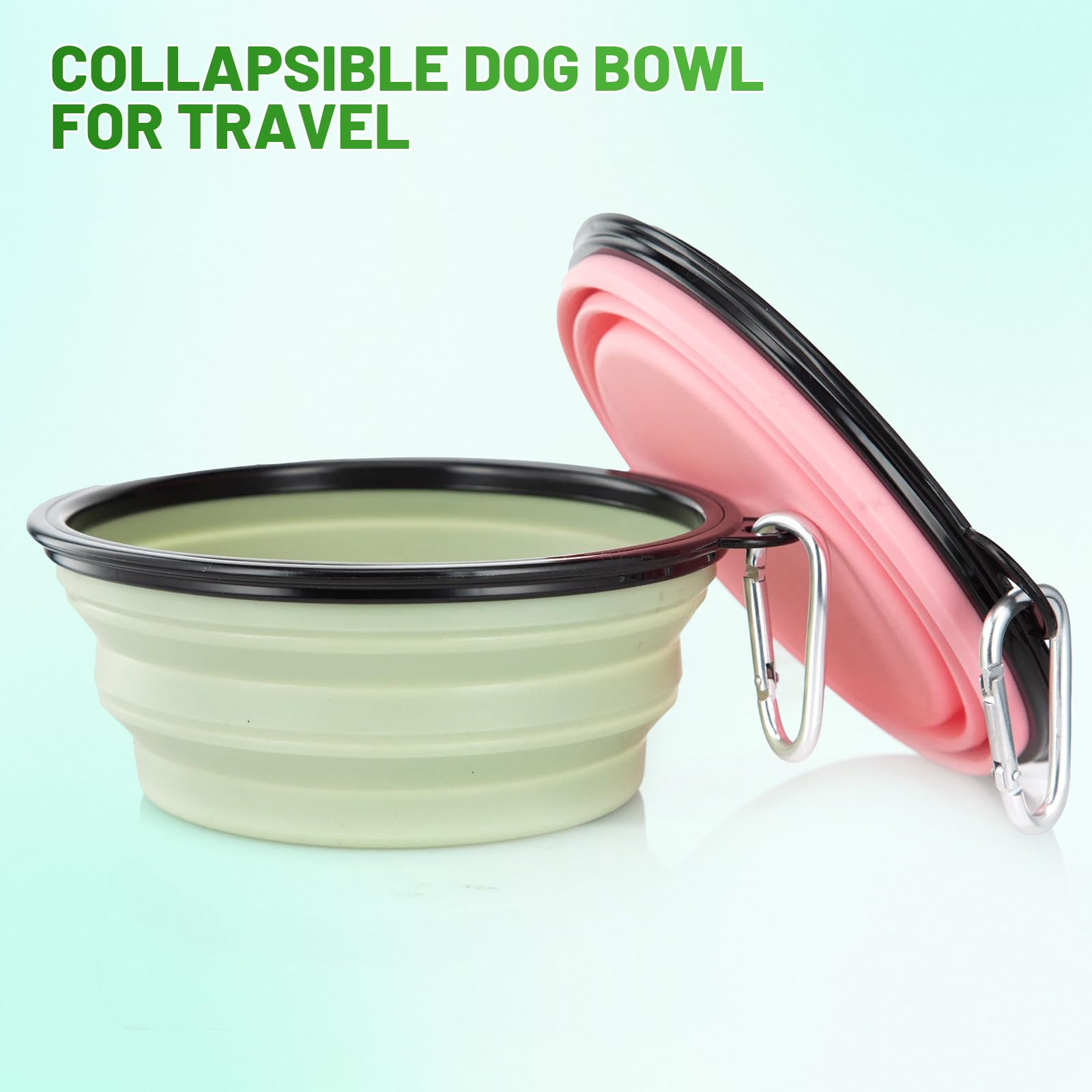SLSON tazón colapsable grande en verde brote, perfecto para caminatas