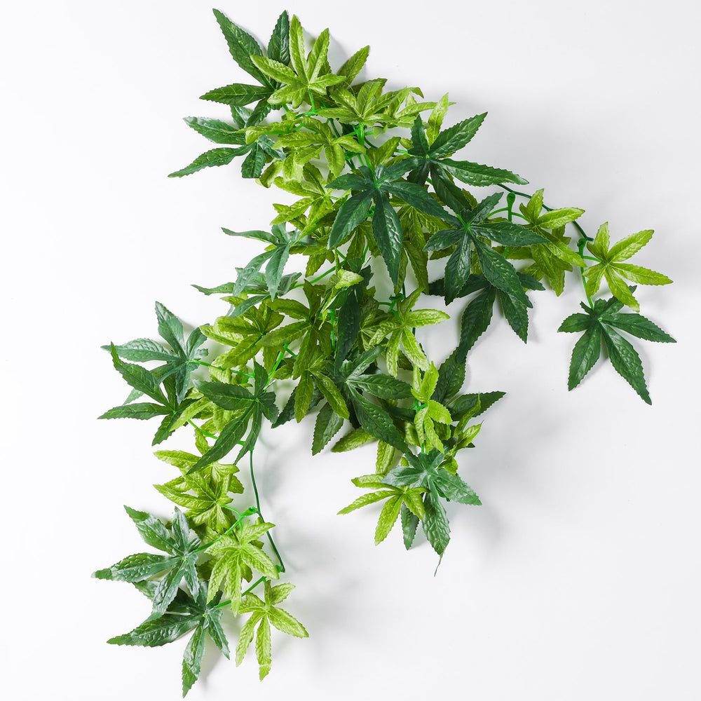 SLSON planta terrario colgante verde con seda, ideal para decorar hábitats de reptiles.