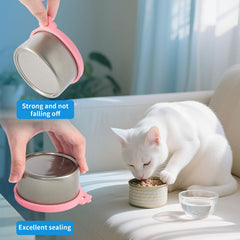 SLSON tapa con cuchara integrada facilita servir la comida de tu mascota
