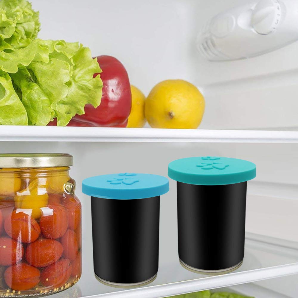 SLSON tapas verdes para latas de comida de mascotas uso diario