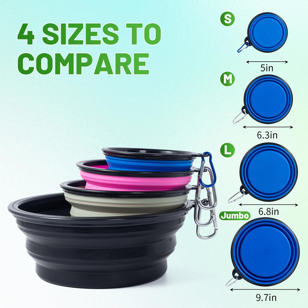SLSON tazón plegable compacto para viaje en color azul y verde.
