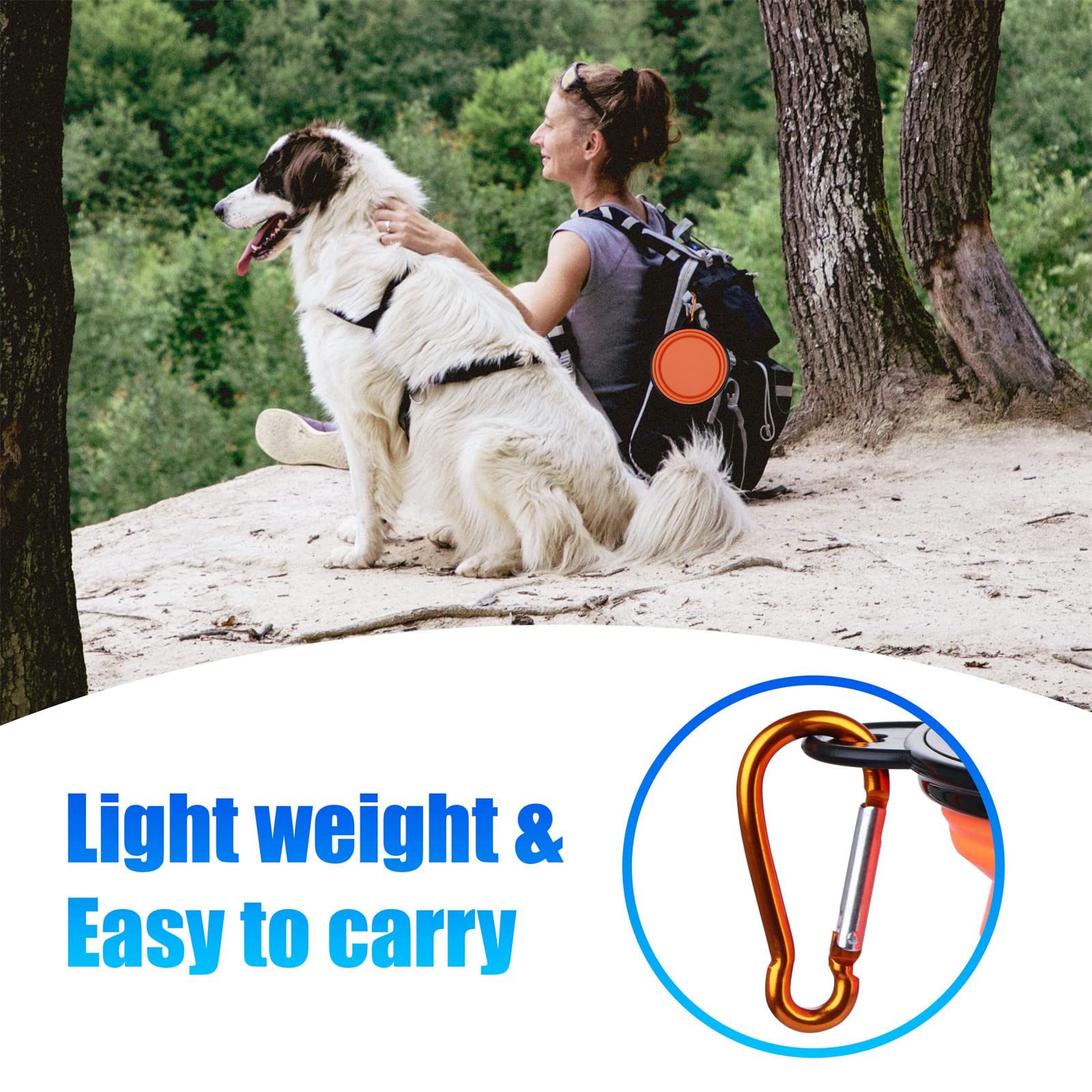 Tazón SLSON plegable para perros medianos, cómodo para caminatas largas