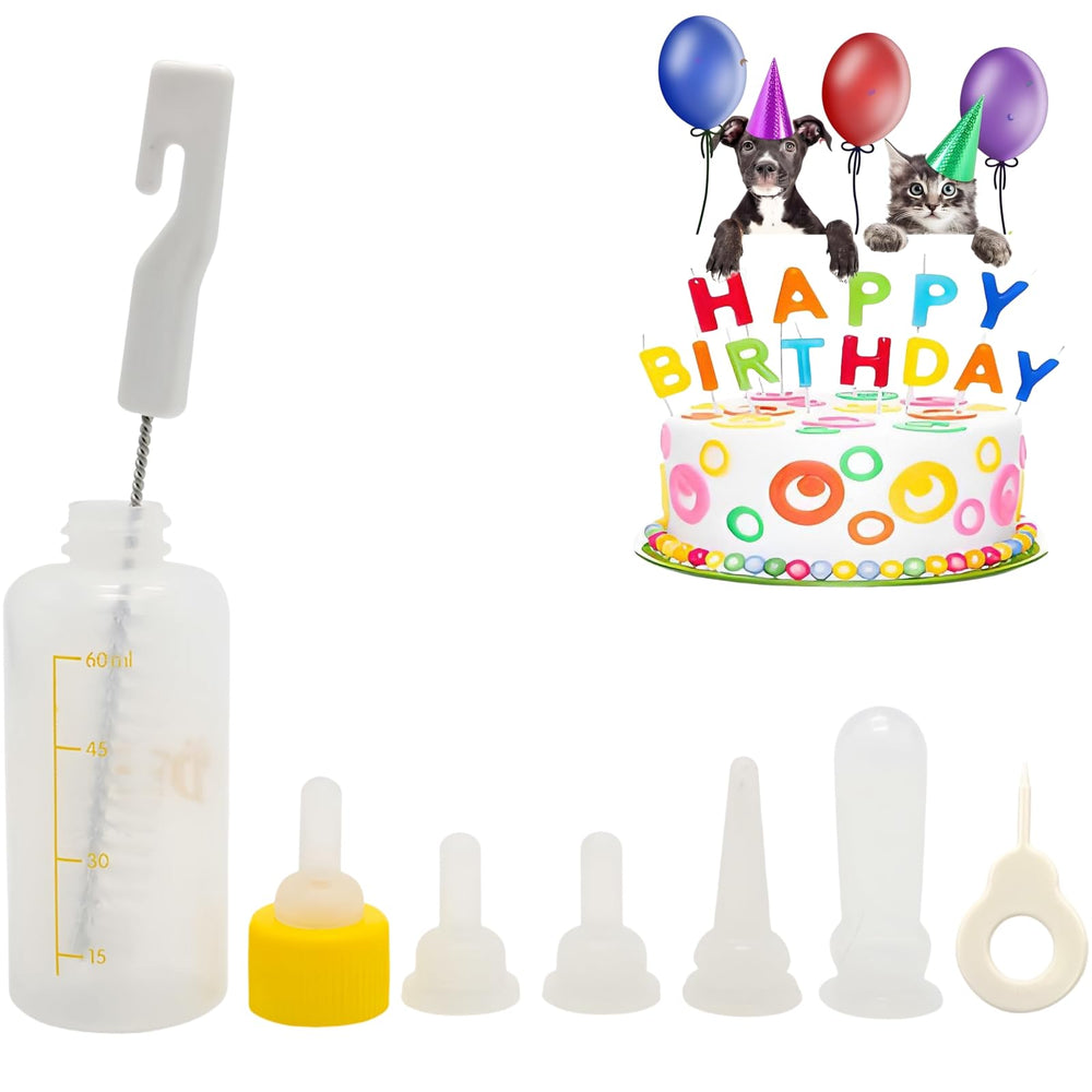 SLWHYZL Kit biberón gatitos-10ml: control de ingesta para crías en crecimiento.