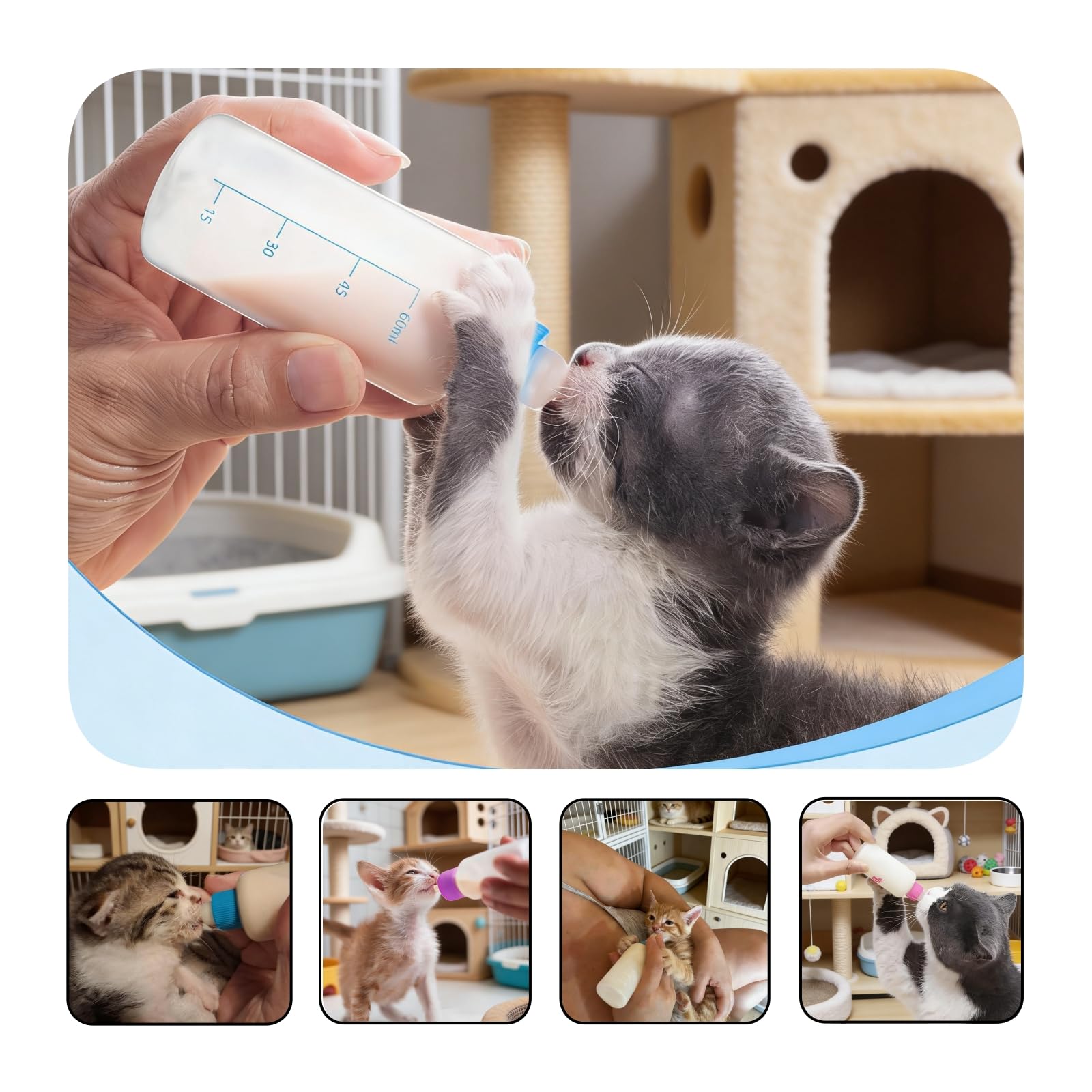 SLWHYZL Kit tetina-biberón: tetina suave para una succión cómoda.