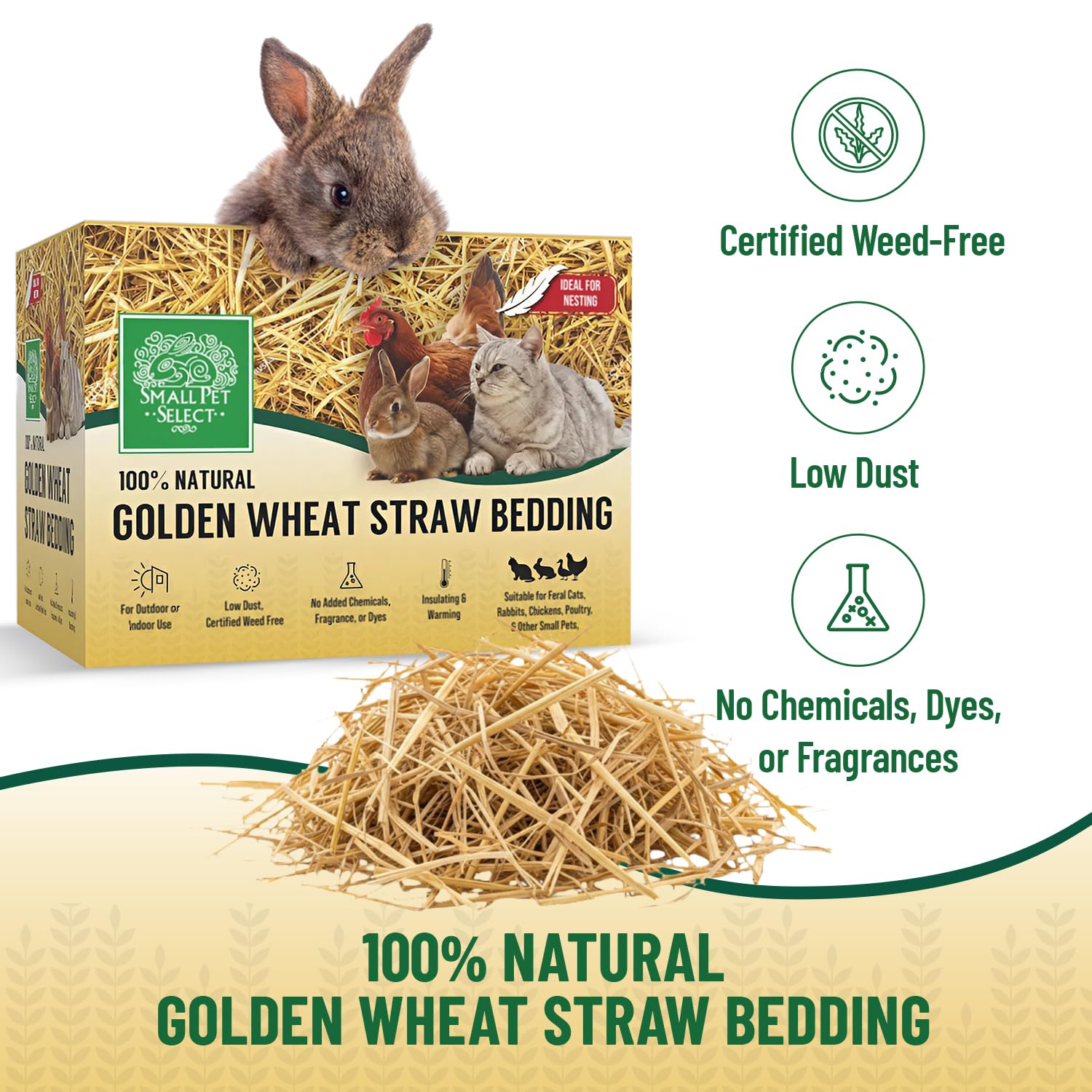 Small Pet Select: hábitat conejo con cama natural para bienestar diario.