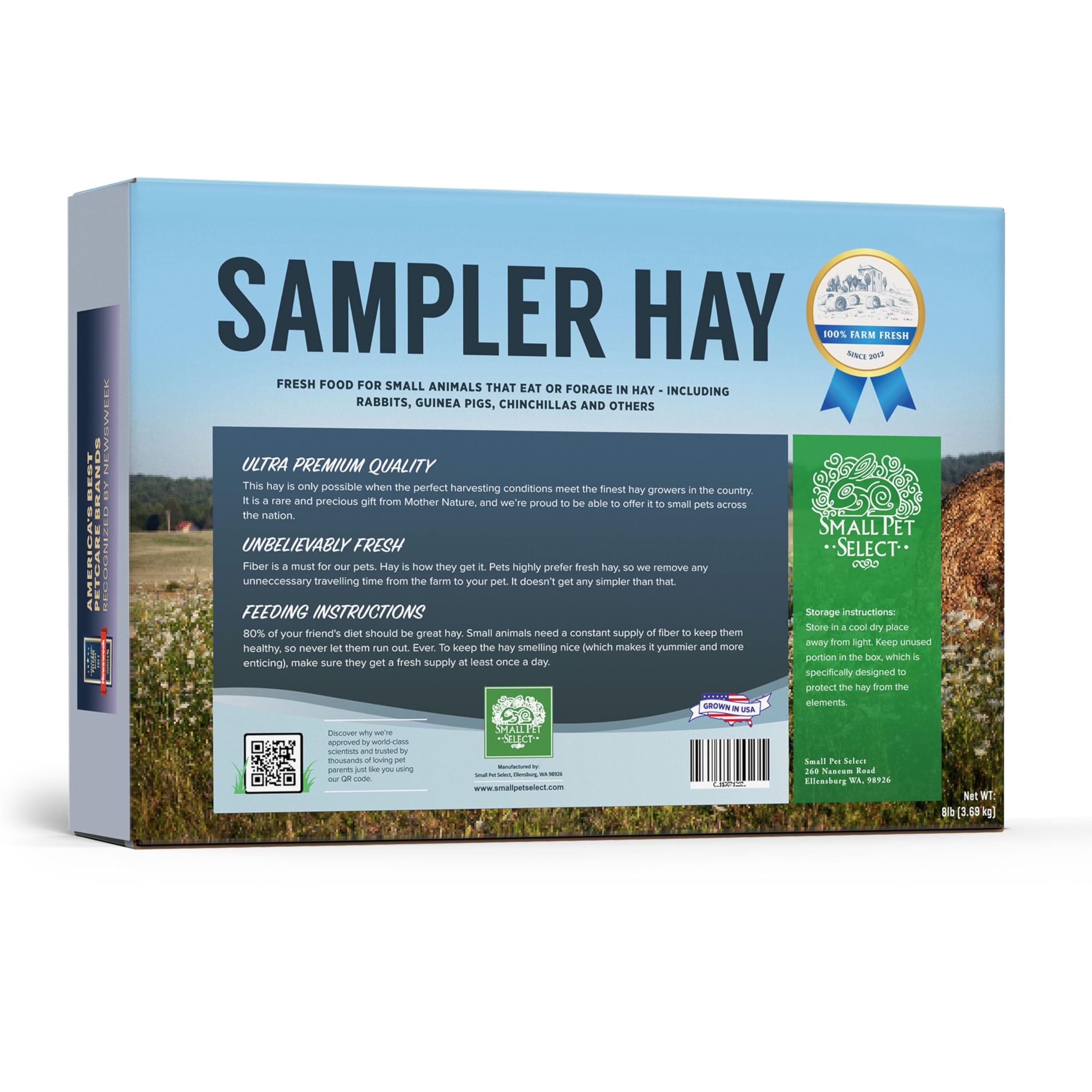 Small Pet Select heno huerto variedad natural para explorar sabores