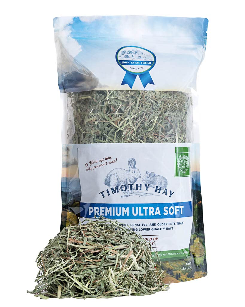 Small Pet Select heno de Timothy extra suave premium para conejos y cobayas, fácil de masticar