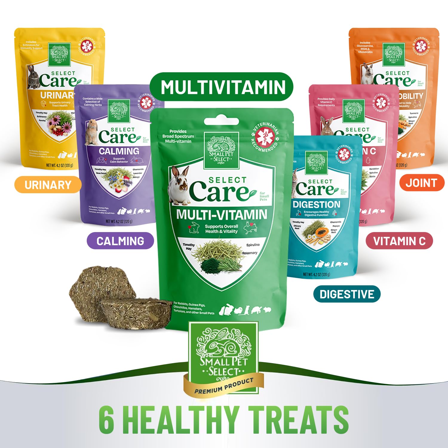 Small Pet Select Select Care: heno de Timothy favorece la digestión en conejos y cobayas.