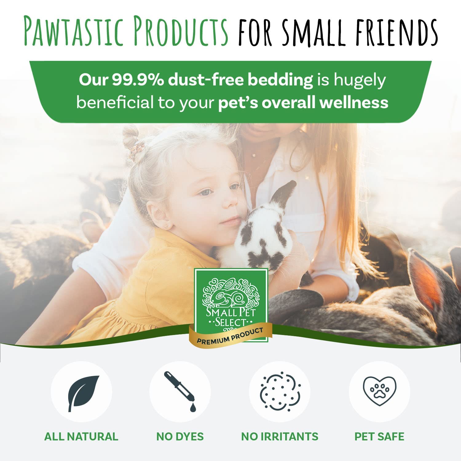 Small Pet Select: Uso en hábitats de conejos y roedores para limpieza.