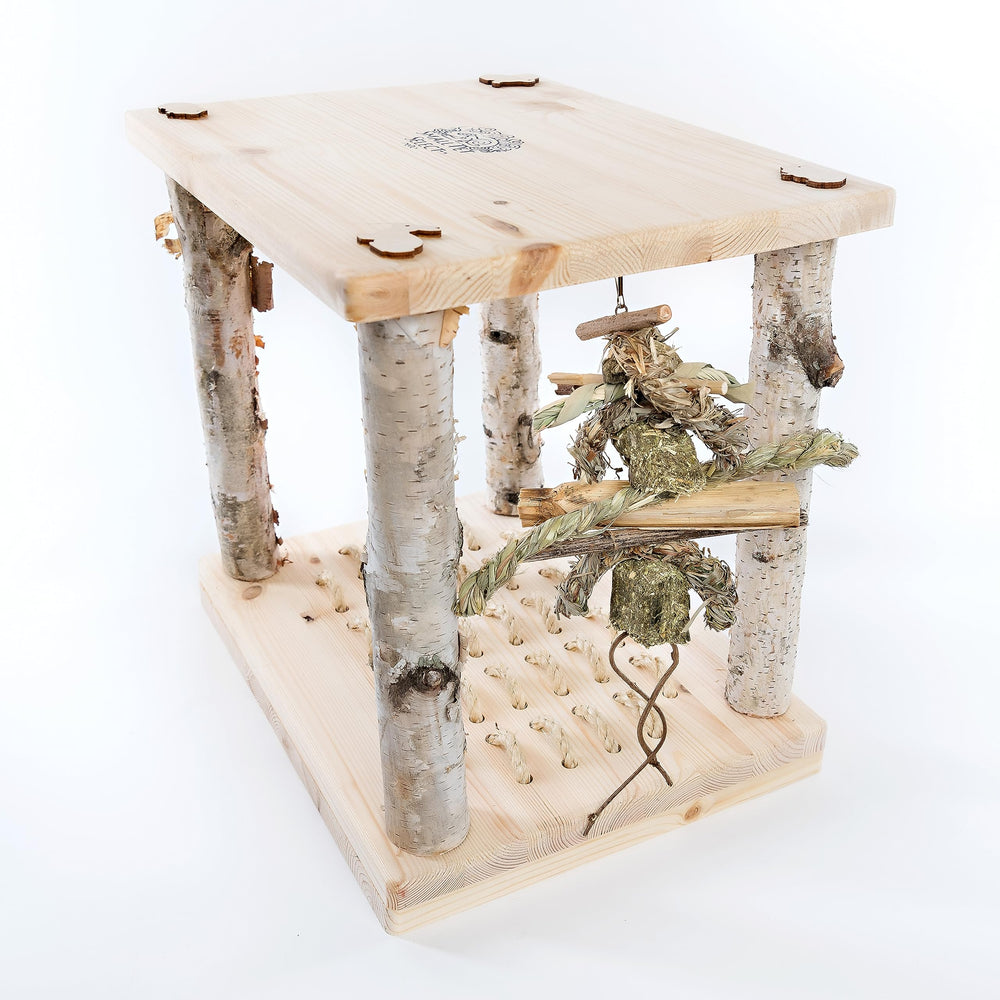 Small Pet Select Wonderland Play Table, patas de abedul, estabilidad para trepar y morder con seguridad.